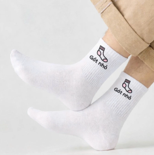 Tất Cotton Cổ Cao Gót Nhỏ
